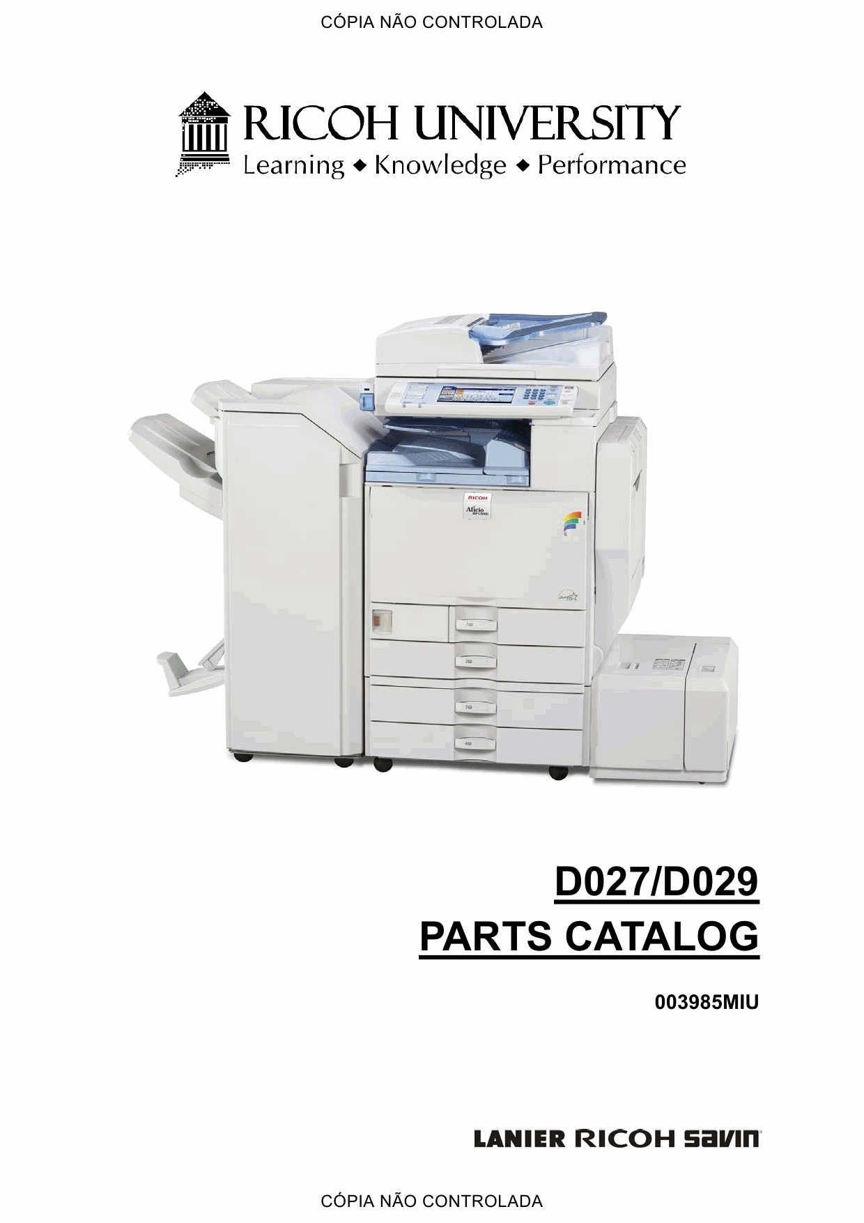 RICOH Aficio C4000 C5000 D027 D029 Parts Catalog-1